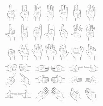 Collage of  hands Stock Illustration