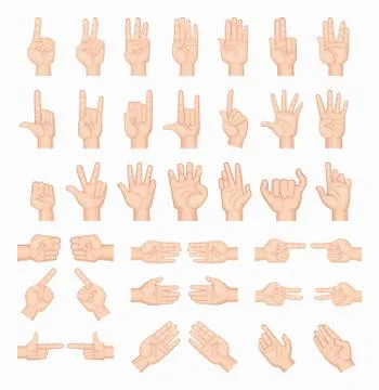 Collage of  hands Stock Illustration
