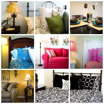 Collage - Home Interior Stock Photos