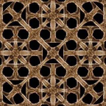 Collage Intersecting Ornate Seamless Pattern Digital art style interlaced ... Stock Photos