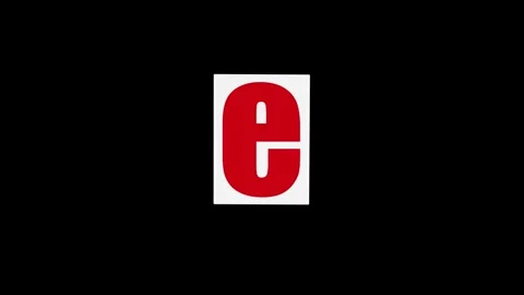 Collage Letter e Animation. Lowerase With Luma Matte. Vidéo 333260903