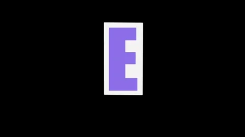Collage Letter E Animation. Uppercase With Luma Matte. Video stock 333262737