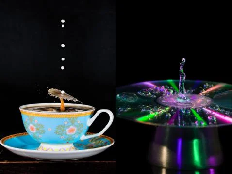 Collage Of Liquid Drop Art Stock Photos
