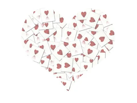 Collage made by hearts Stock Illustration