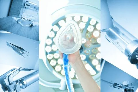Collage made of some medical elements Stockfoto's