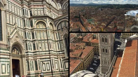 Collage, montage split screen. Florence, Italy Stock Footage 80118615