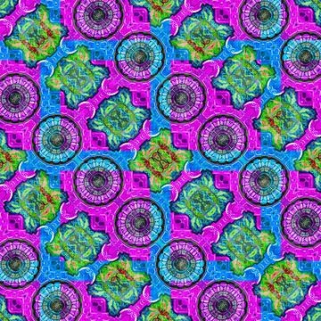 Collage Ornate Geometric Pattern Digital collage technique geometric abstr... Stock Photos