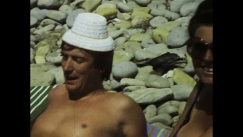 Collage of people at the beach Stock Footage 291594091