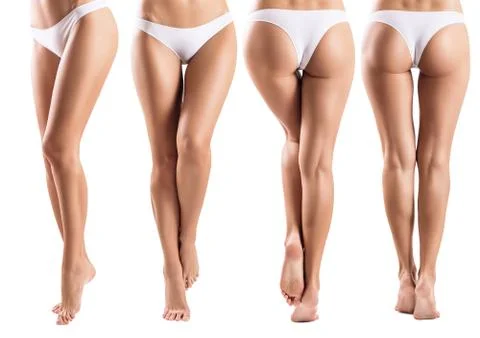 Collage with perfect legs from different view. Stock Photos