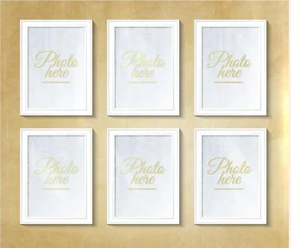 Collage photo frame Stock Illustration