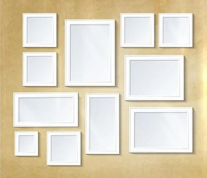 Collage photo frame Illustrazione stock