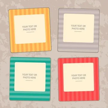 Collage photo frame Stock Illustration