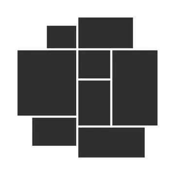 Collage photo frame template Vector Illustration Stock Illustration