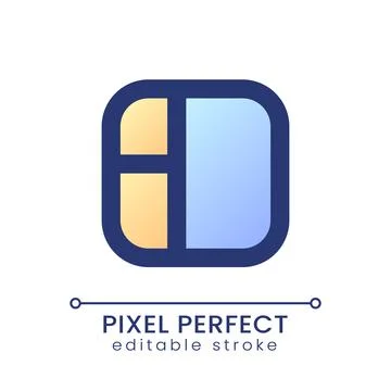 Collage pixel perfect gradient fill ui icon Stock Illustration