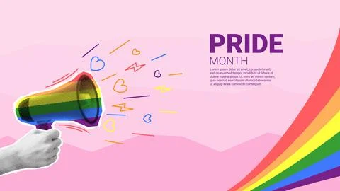 Collage for Pride Month events Illustrazione stock