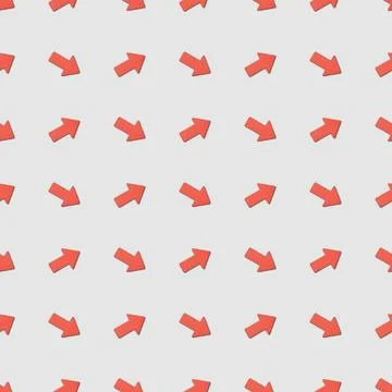 Collage red pointers grey background Stock Illustration
