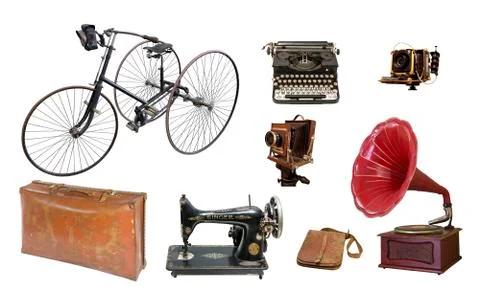 Collage of retro objects Stock Photos