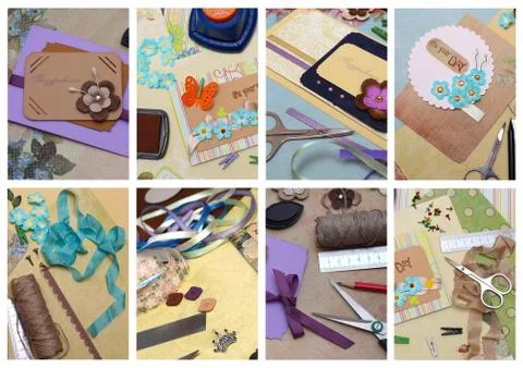 Collage scrapbook Stock Illustration