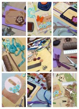 Collage scrapbook Stock Illustration