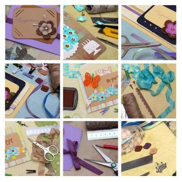 Collage scrapbook Stock Illustration