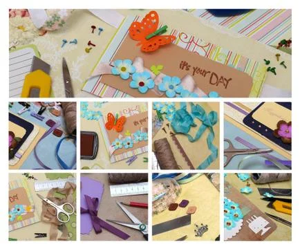 Collage scrapbook Foto stock