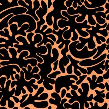 Collage seamless pattern. Trendy minimal flat Matiss style design. Abstract.. Stock Illustration