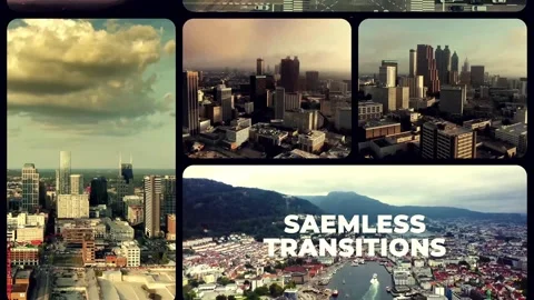 Collage Slideshow Multiscreen Opener 스톡 After Effects