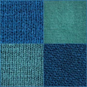 Collage of solid blue and light blue squares Stock Photos