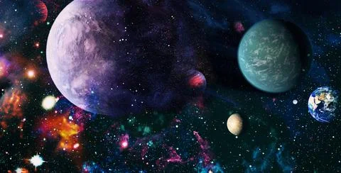Collage on space, science and education items. Elements of this image furnish Stock Illustration