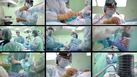 Collage surgical endoscopic microsurgery modern innovative medicine Видео 221504164