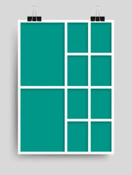 Collage Ten Frames for Photo or Illustration. Stock Illustration