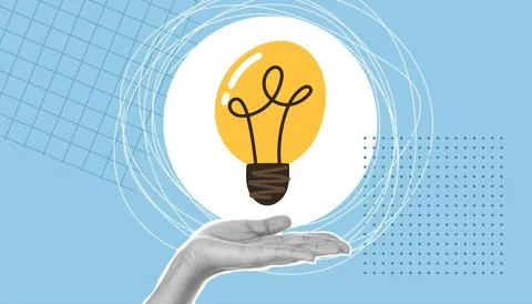 Collage on the theme of idea. An idea for a successful business. A win-win st Foto stock