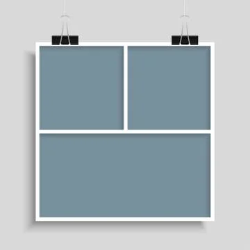 Collage Three Frames for Photo or Illustration. Stock Illustration