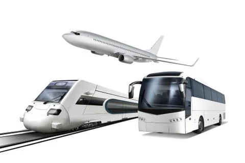 Collage of transport Stock Illustration