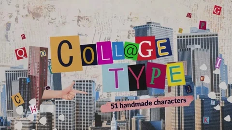 Collage Typeset Stock After Effects