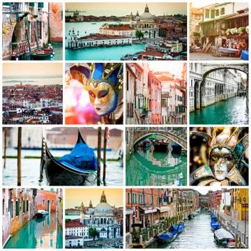 Collage from Venice Stock Photos