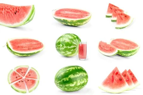 Collage of Watermelon on a background Foto stock