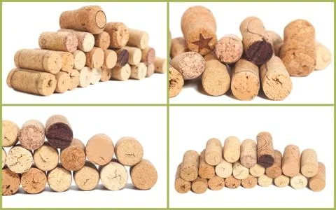 Collage of Wine corks Stock Photos