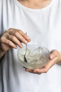 Collagen in jelly form, live real collagen, concept Natural supplement for Stock Photos