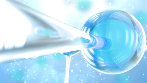 Collagen molecule or  serum, Molecule of hyaluronic acid, conceptual molecular  Stock Footage 168662544
