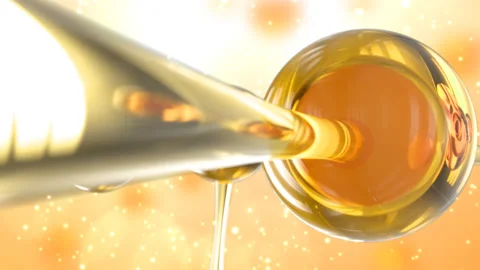 Collagen molecule or  serum, Molecule of hyaluronic acid, conceptual molecular  Video stock 168662714