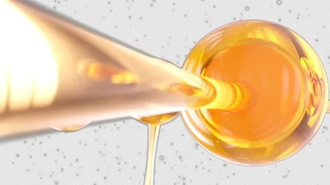 Collagen molecule or  serum, Molecule of hyaluronic acid, conceptual molecular  Stock Footage 168663265