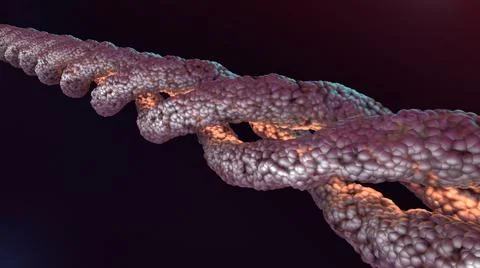 Collagen molecule3d rendered artwork Illustrazione stock