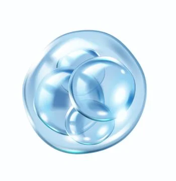 Collagen molecules in protective bubble vector illustration Stock Illustration