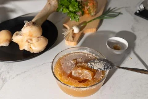 Collagen-Rich Bone Broth for Joint Health and Aging Support, Homemade Stock Photos