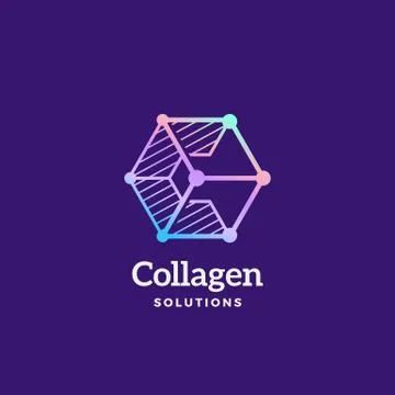 Collagen Solutions Abstract Vector Sign, Emblem or Logo Template. Letter C Stock Illustration