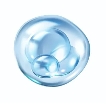 Collagen spheres in aqua bubble vector illustration Stock Illustration