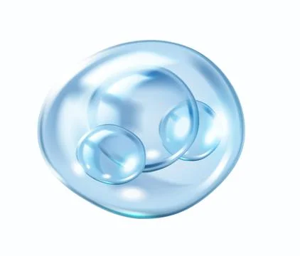 Collagen spheres in blue bubble vector illustration Stock Illustration