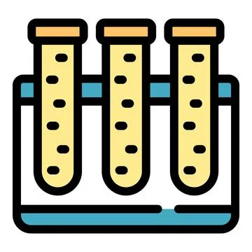 Collagen test tube icon vector flat Stock Illustration