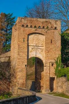 Collalto, Italy: the old door Stock Photos